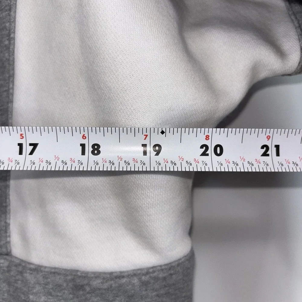 Nike Color Block Pullover Hoodie Gray Black White Small Cotton Fleece